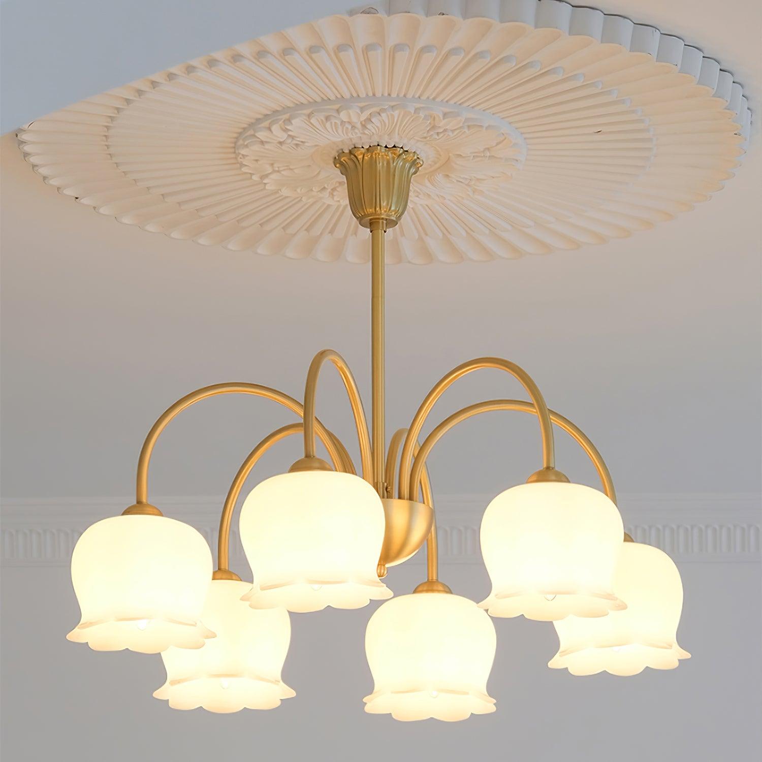 Lustra Kronleuchter Messing Eleganter Gebogener Arm-Letslighting