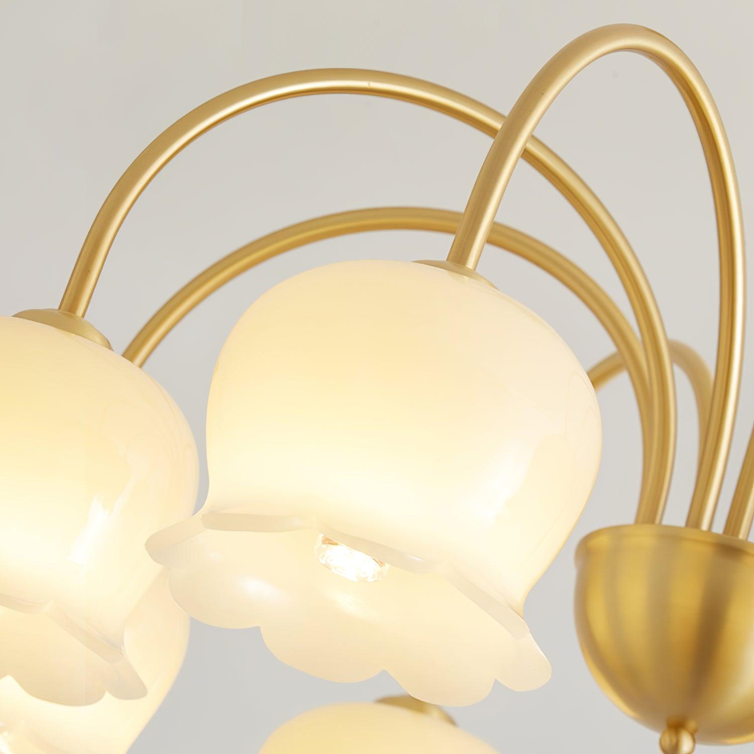Lustra Kronleuchter Messing Eleganter Gebogener Arm-Letslighting
