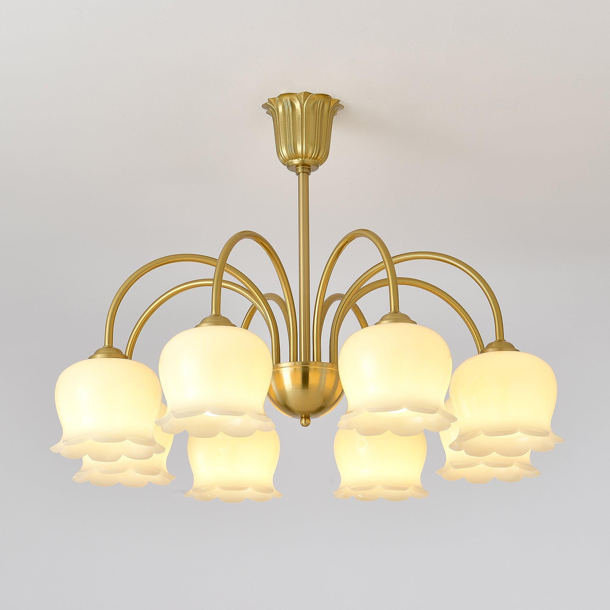 Lustra Kronleuchter Messing Eleganter Gebogener Arm-Letslighting