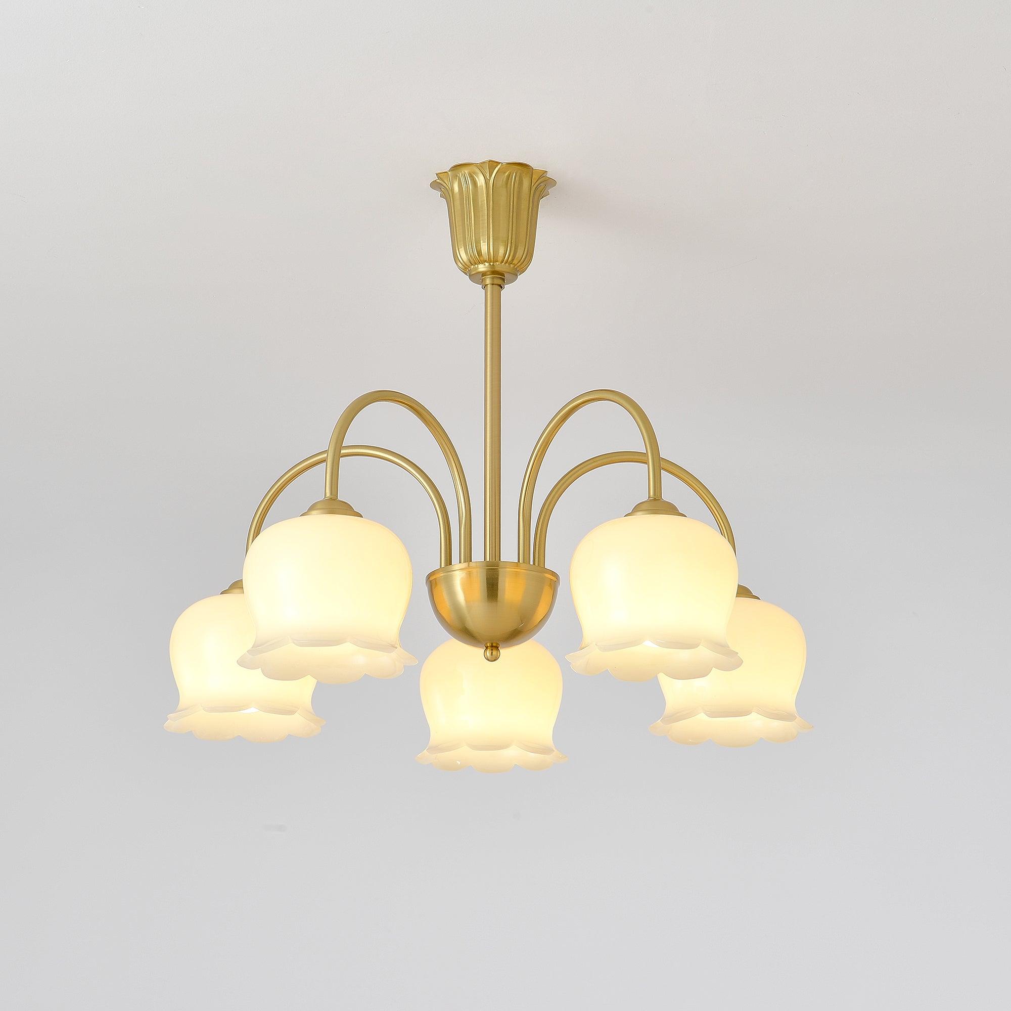 Lustra Kronleuchter Messing Eleganter Gebogener Arm-Letslighting