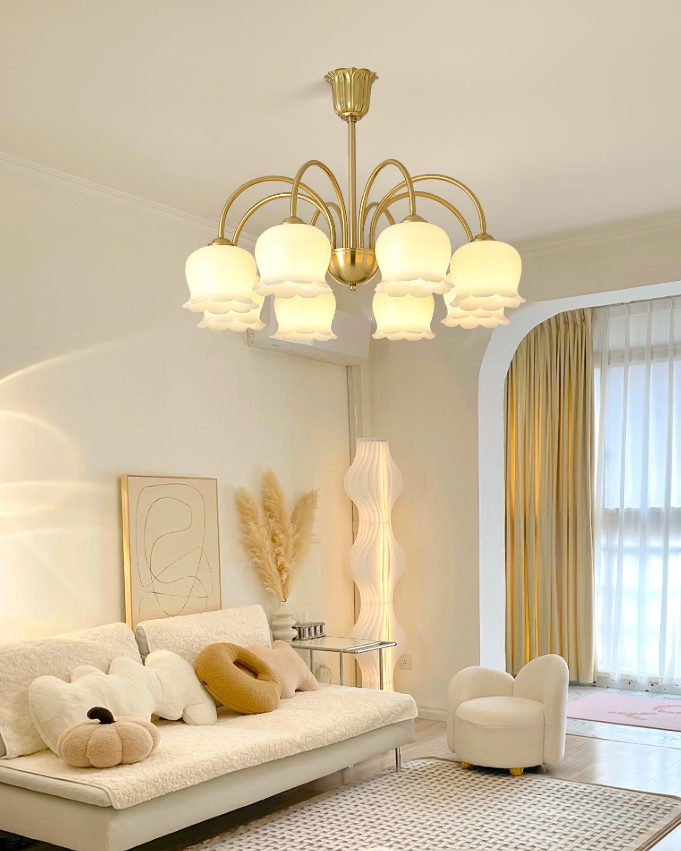 Lustra Kronleuchter Messing Eleganter Gebogener Arm-Letslighting