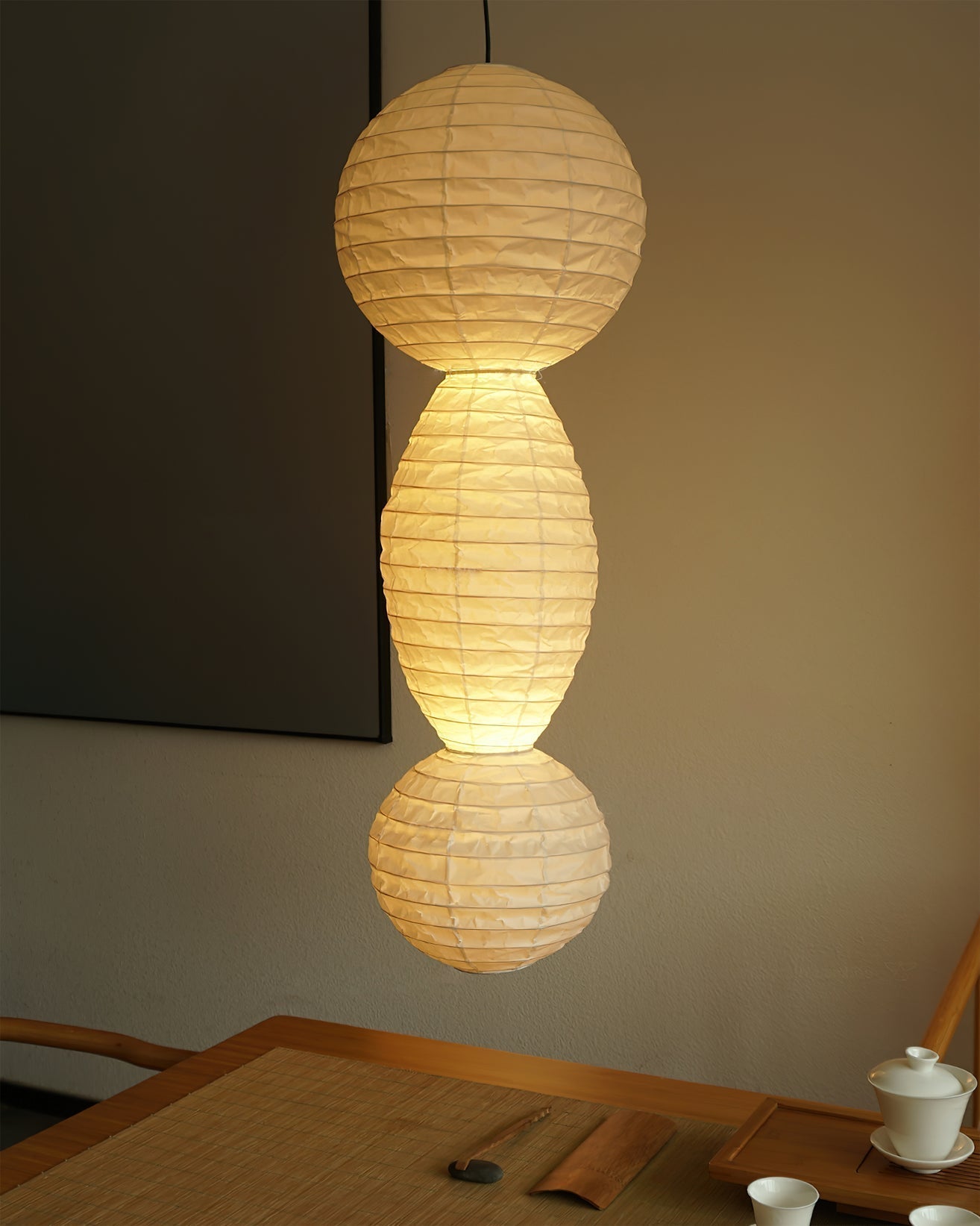 Elthayra Natur Serie Bambus Laterne Pendelleuchte-Letslighting