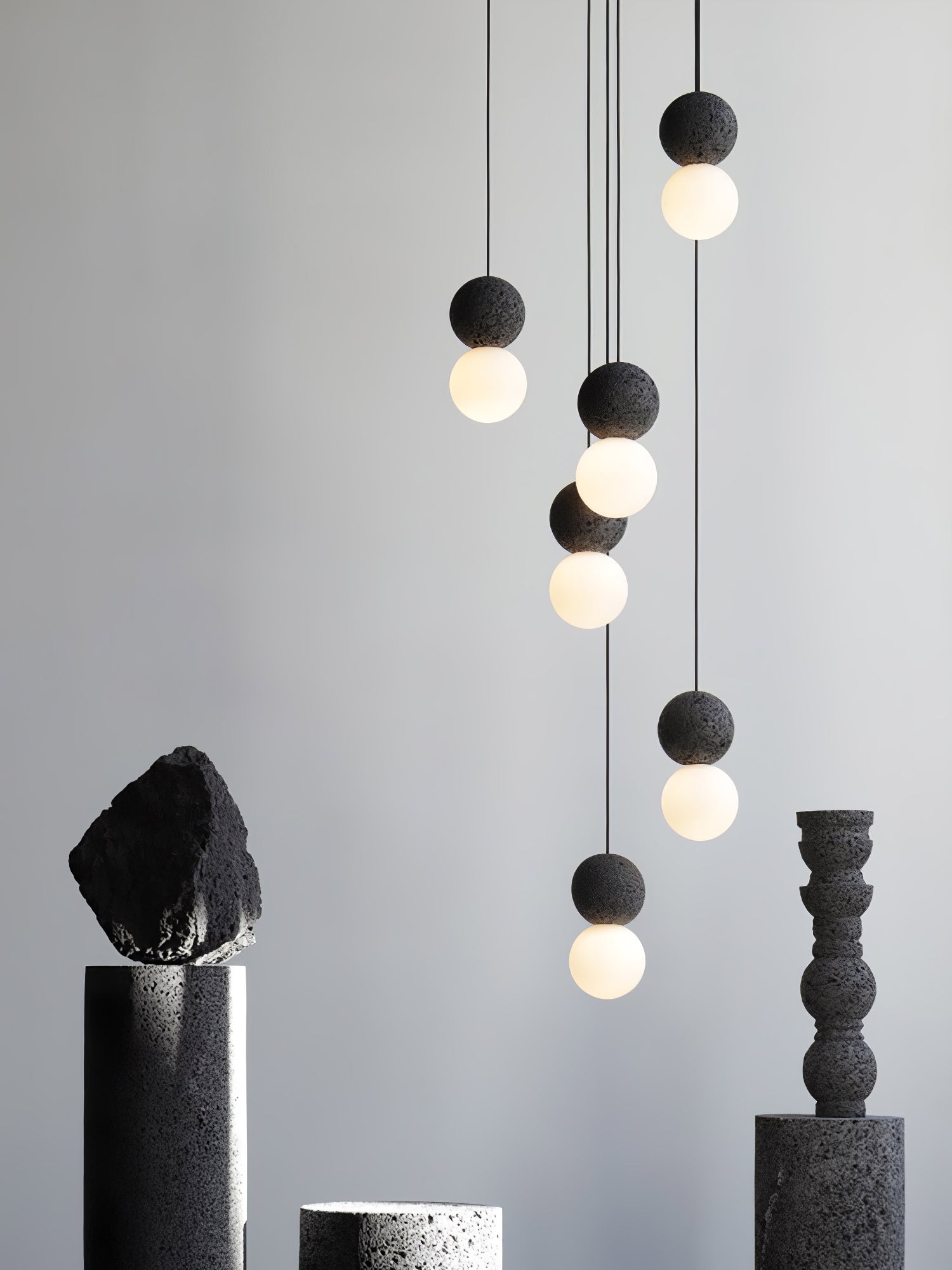 Solvicen Zement Minimalistisch Pendelleuchte-Letslighting