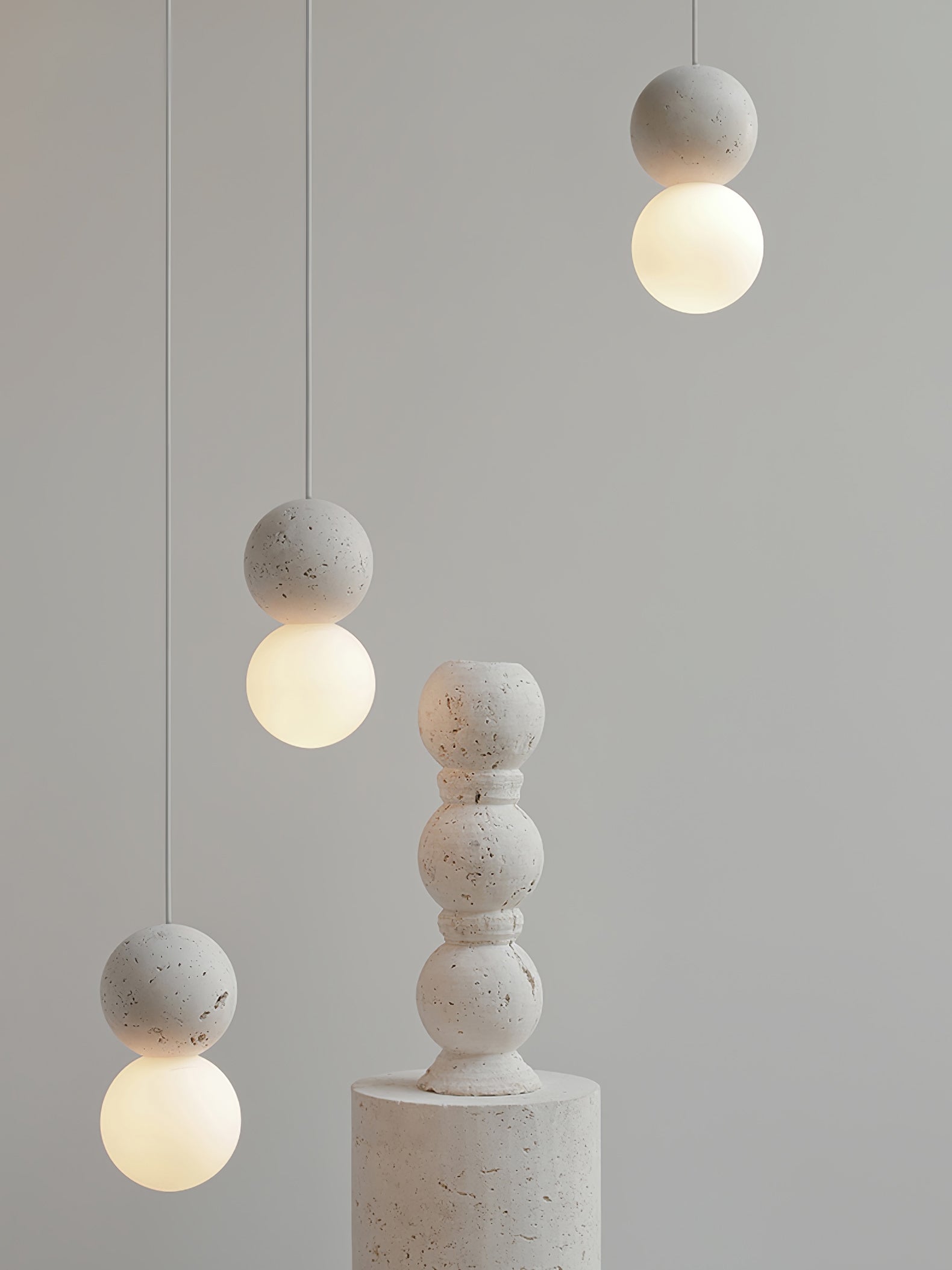 Solvicen Zement Minimalistisch Pendelleuchte-Letslighting