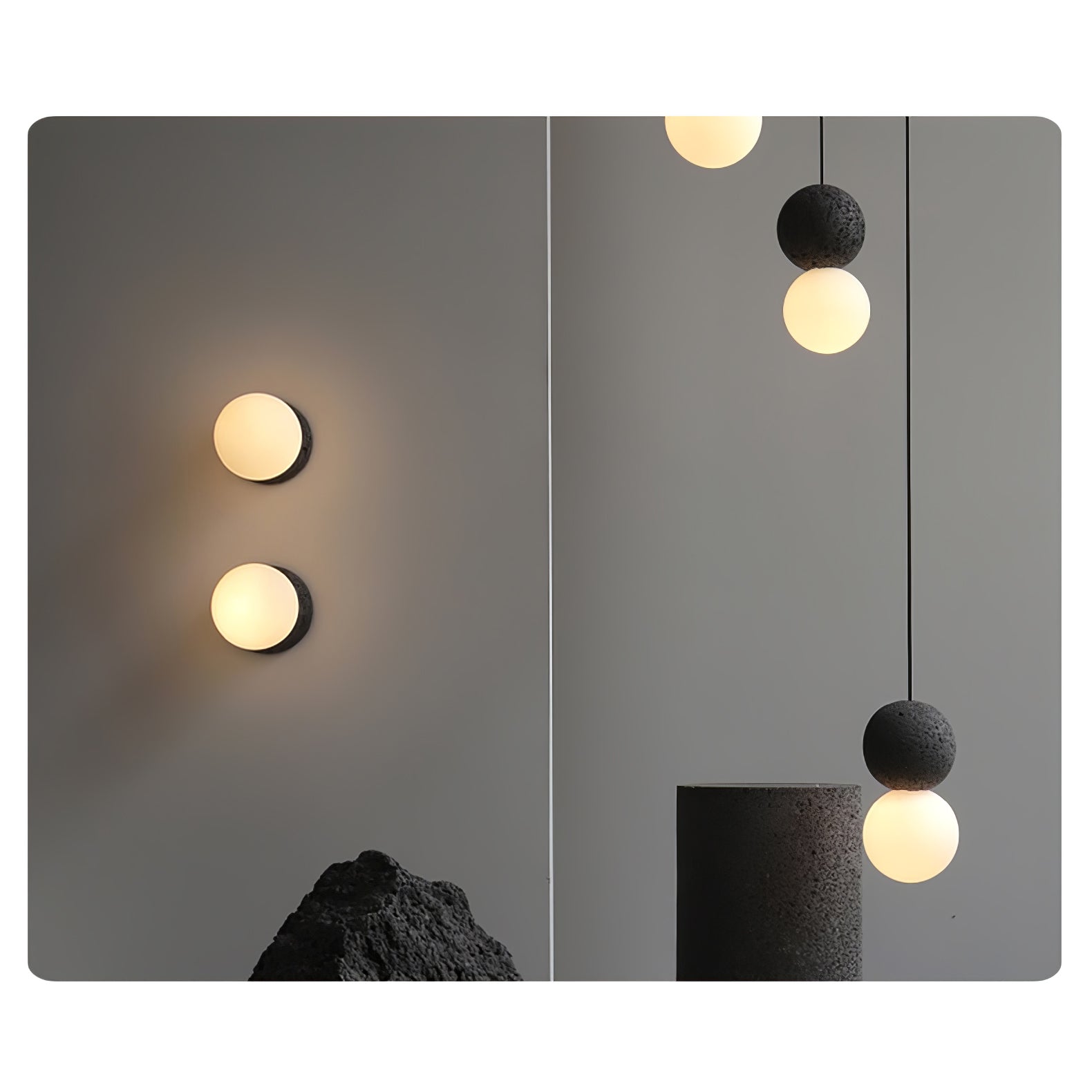 Solvicen Zement Minimalistisch Pendelleuchte-Letslighting