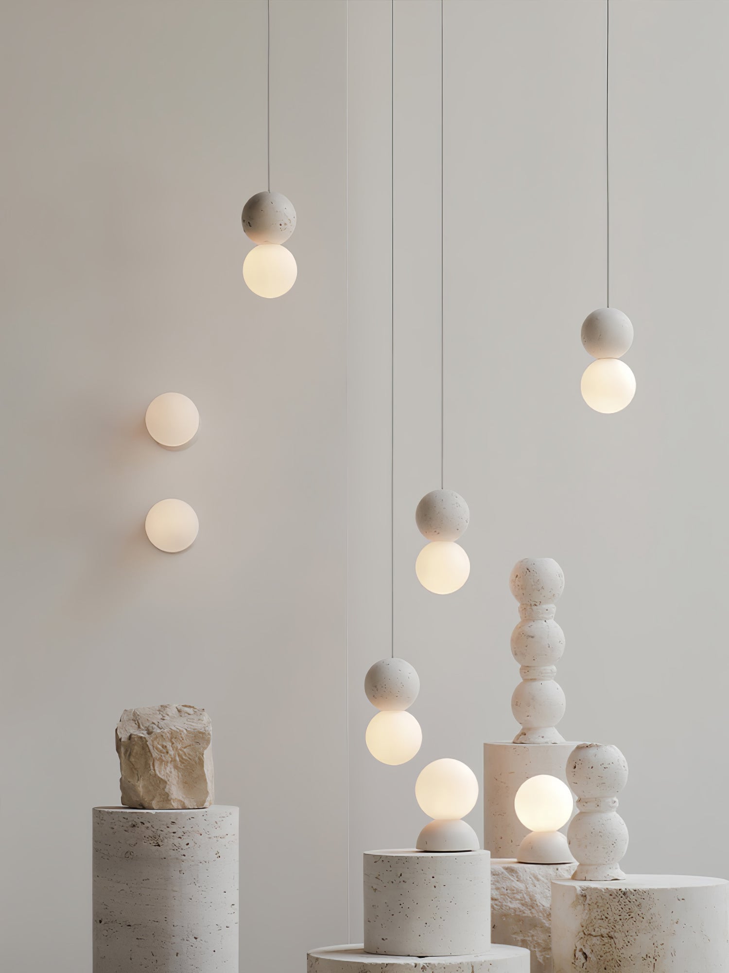 Solvicen Zement Minimalistisch Pendelleuchte-Letslighting