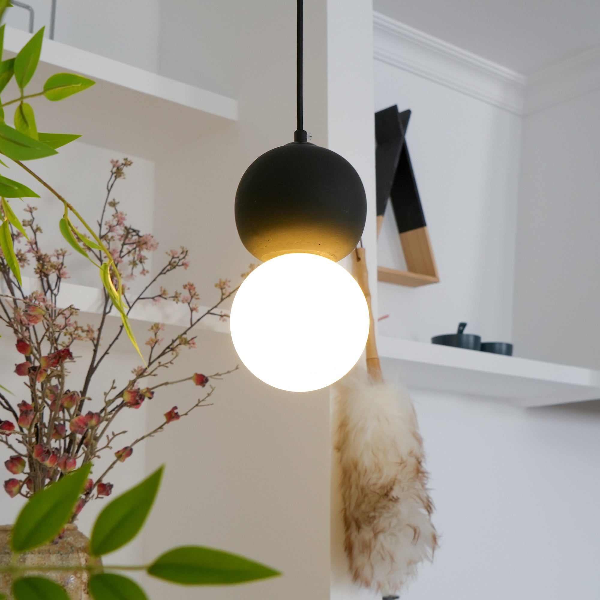 Solvicen Zement Minimalistisch Pendelleuchte-Letslighting