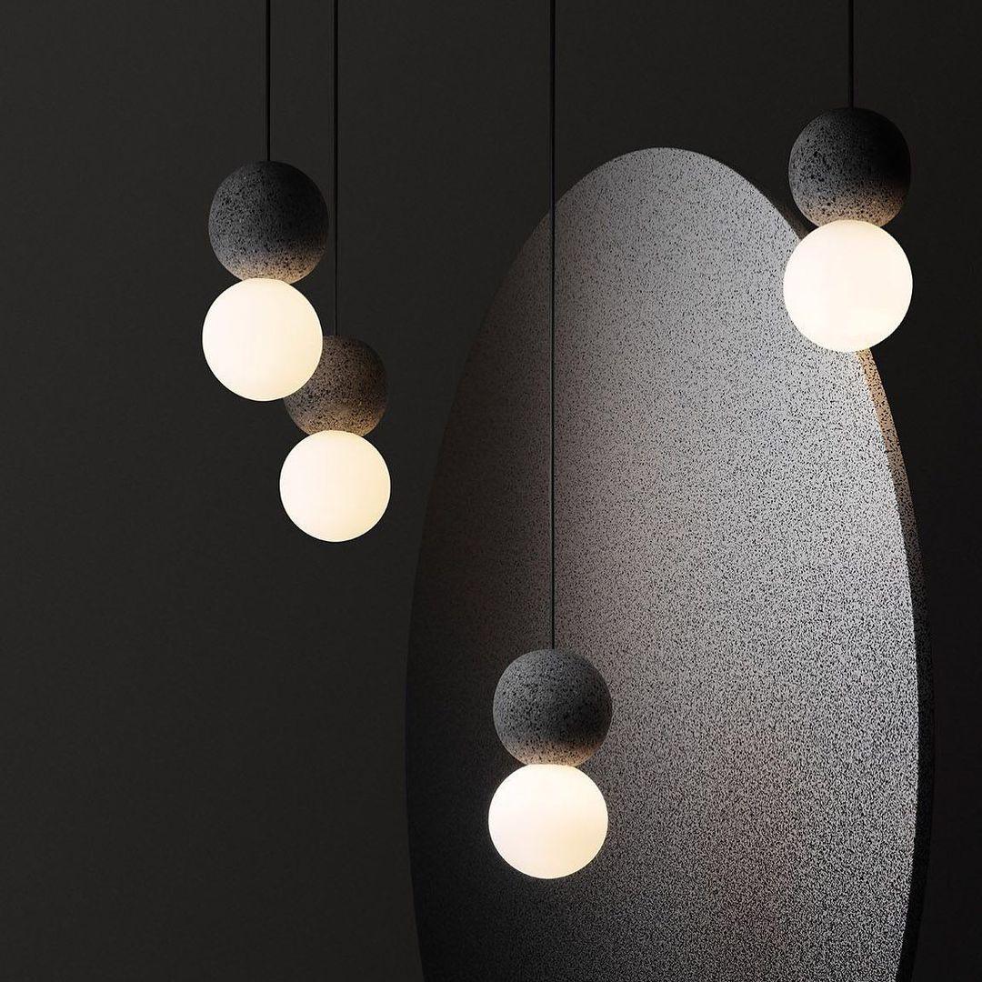 Solvicen Zement Minimalistisch Pendelleuchte-Letslighting