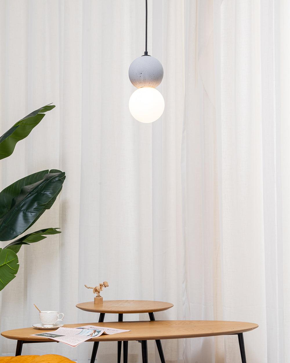 Solvicen Zement Minimalistisch Pendelleuchte-Letslighting