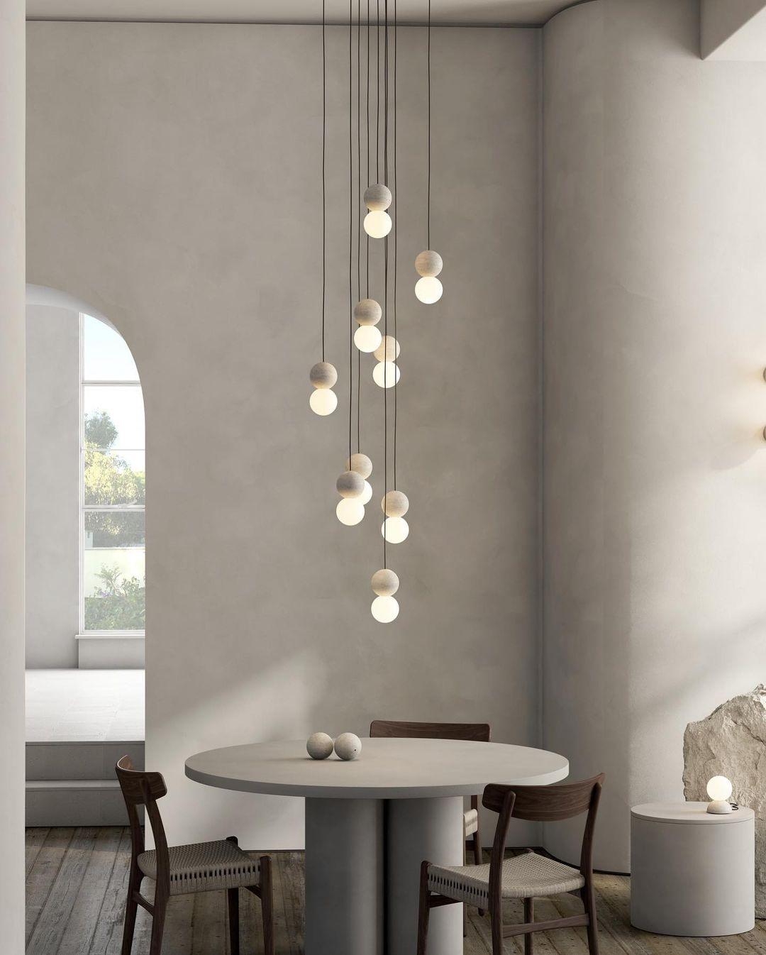 Solvicen Zement Minimalistisch Pendelleuchte-Letslighting