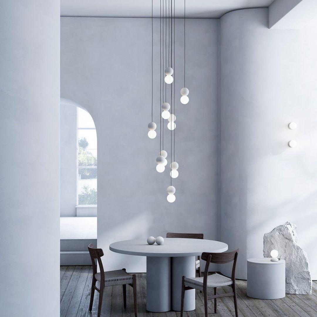 Solvicen Zement Minimalistisch Pendelleuchte-Letslighting