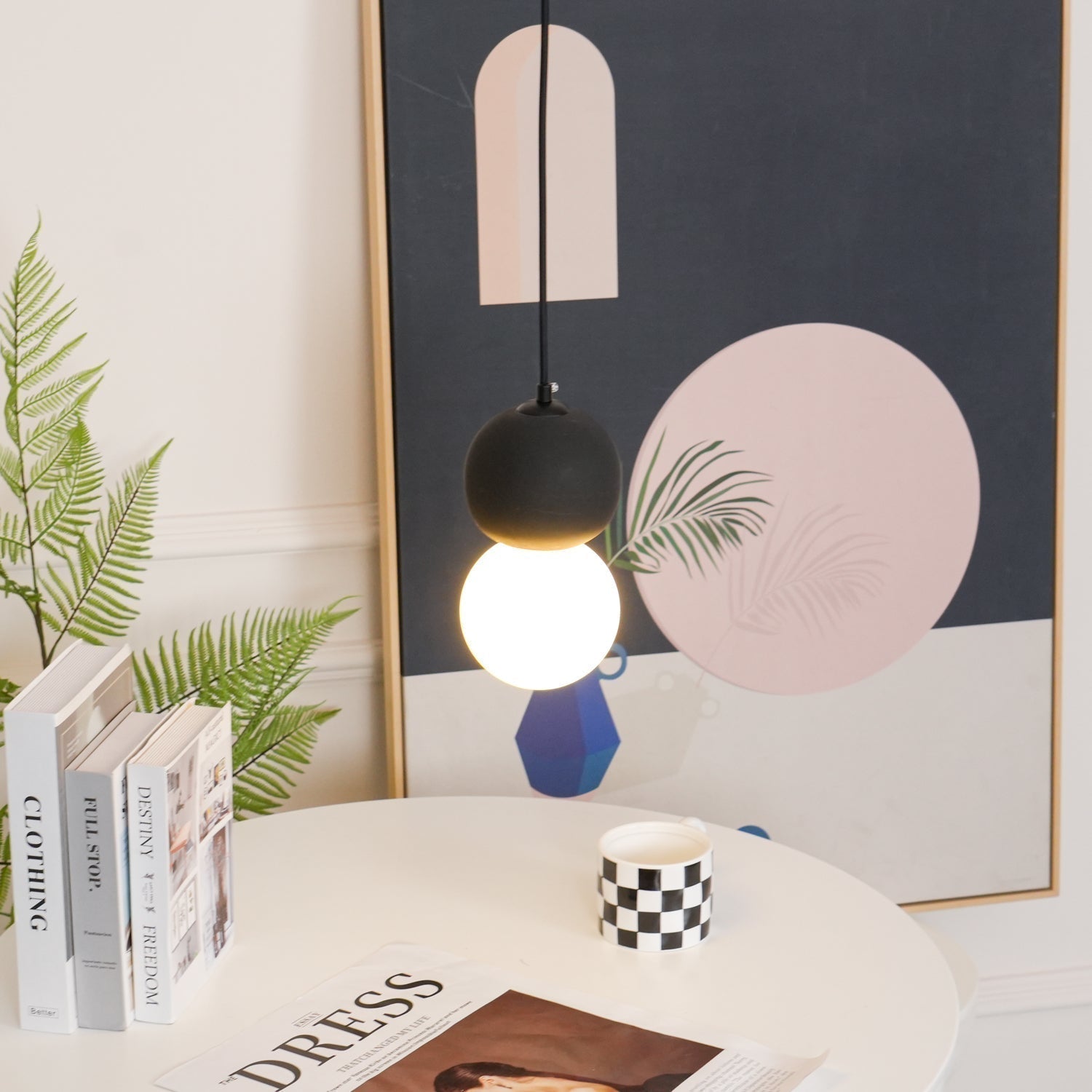 Solvicen Zement Minimalistisch Pendelleuchte-Letslighting