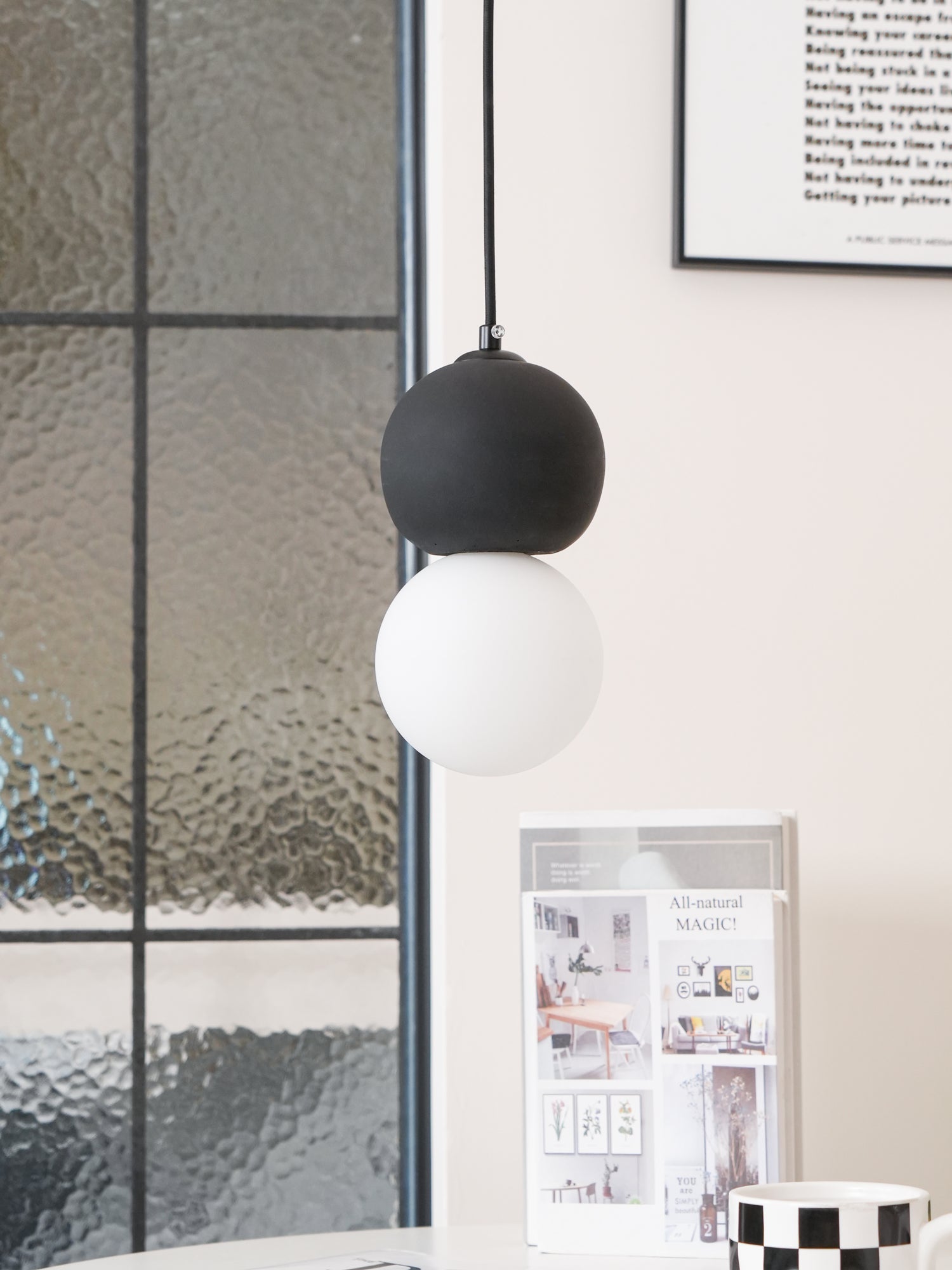 Solvicen Zement Minimalistisch Pendelleuchte-Letslighting
