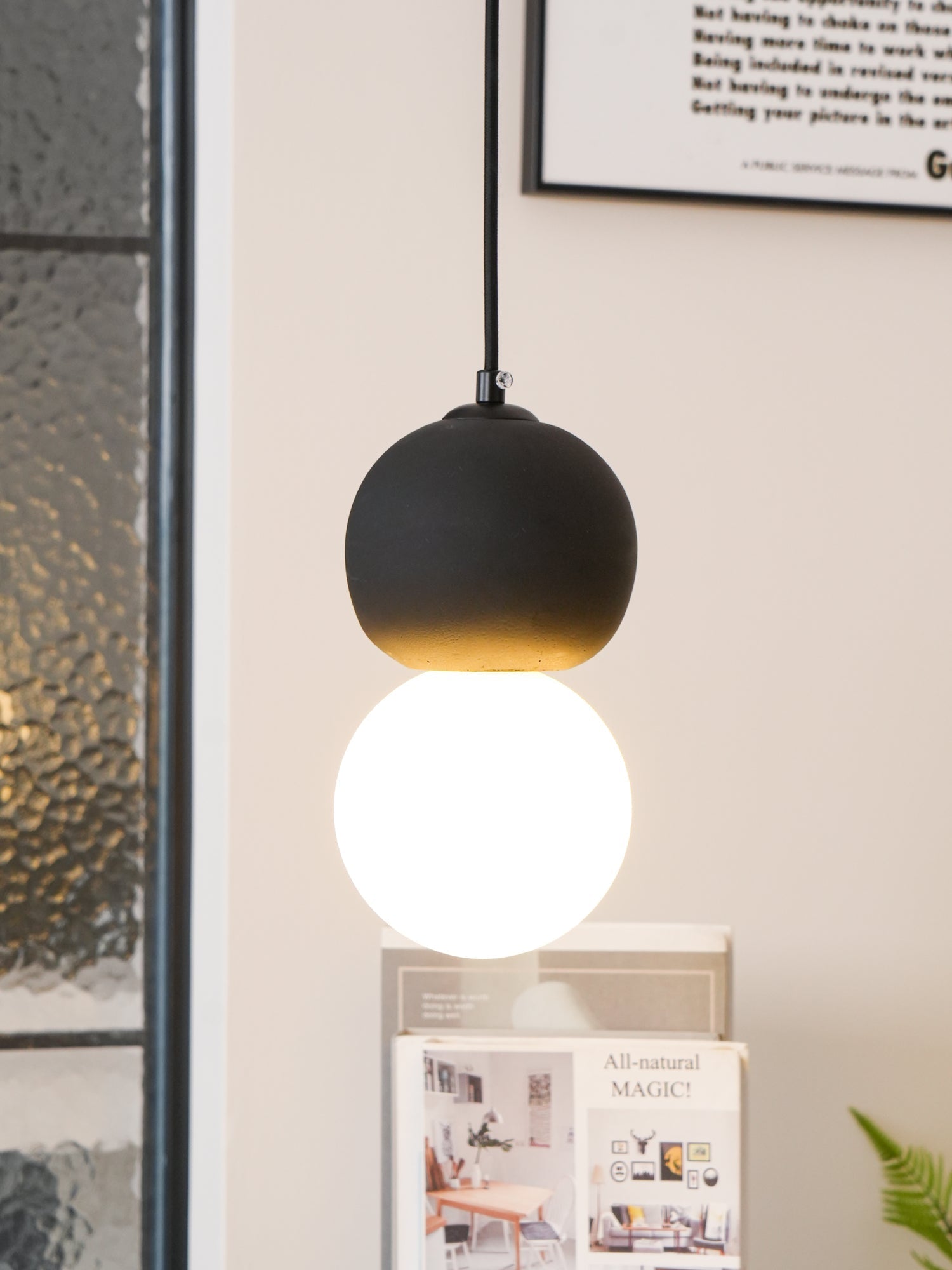 Solvicen Zement Minimalistisch Pendelleuchte-Letslighting
