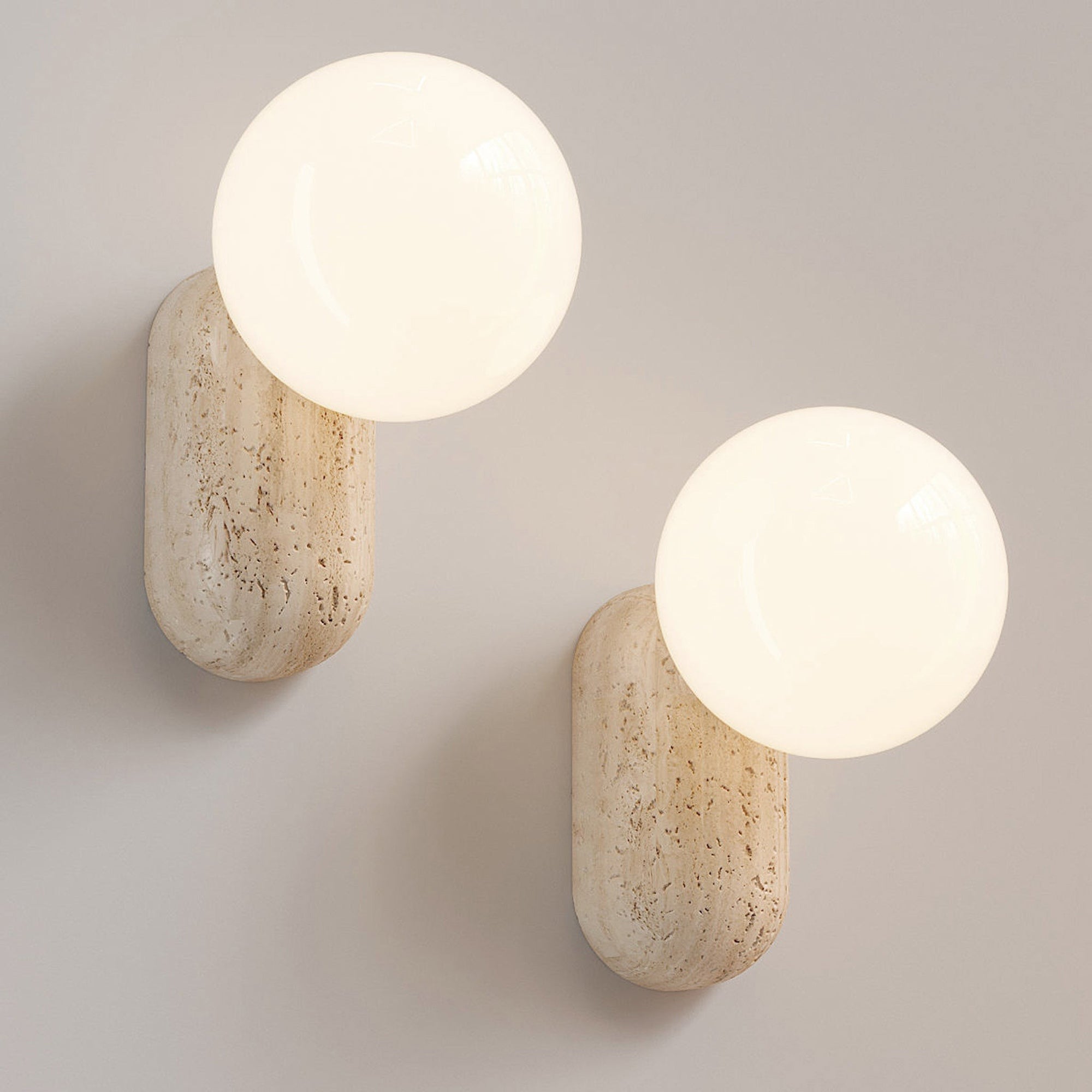 Colaeira Modern Minimalist Art Travertine Wall Lamp - Letslighting