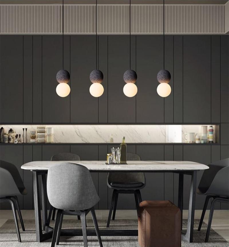 Solvicen Zement Minimalistisch Pendelleuchte-Letslighting