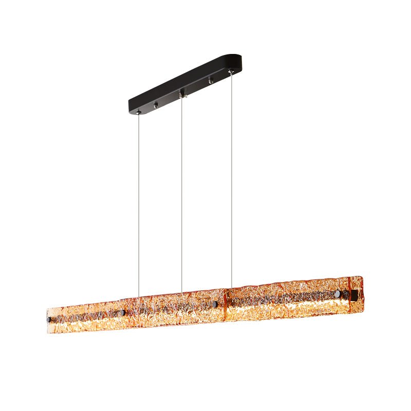 Avnorira Modern Minimalistisch Linear Insel Glas Pendelleuchte-Letslighting
