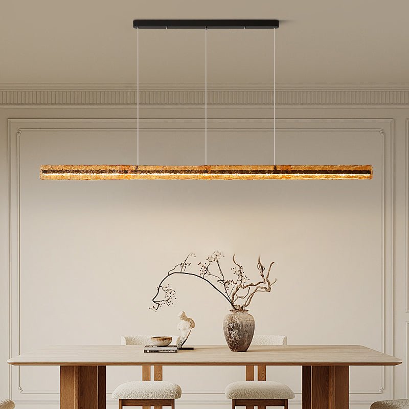 Avnorira Modern Minimalistisch Linear Insel Glas Pendelleuchte-Letslighting