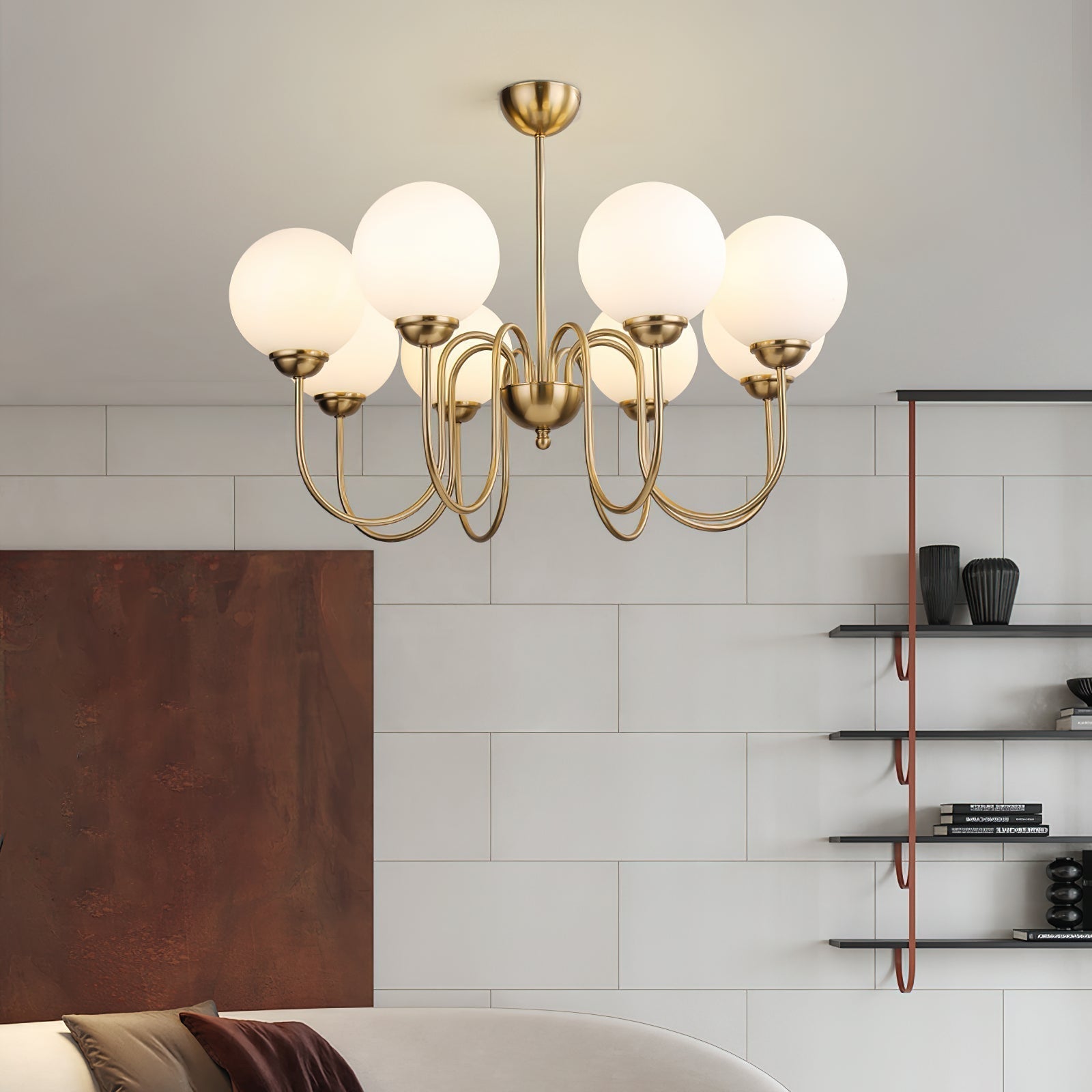 Ildorel Messing Glas Premium Nordisch Art Kronleuchter-Letslighting