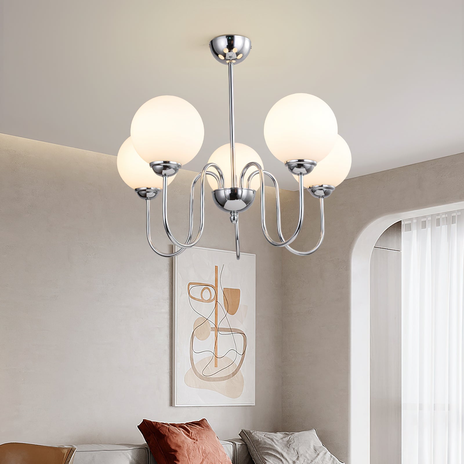 Ildorel Messing Glas Premium Nordisch Art Kronleuchter-Letslighting
