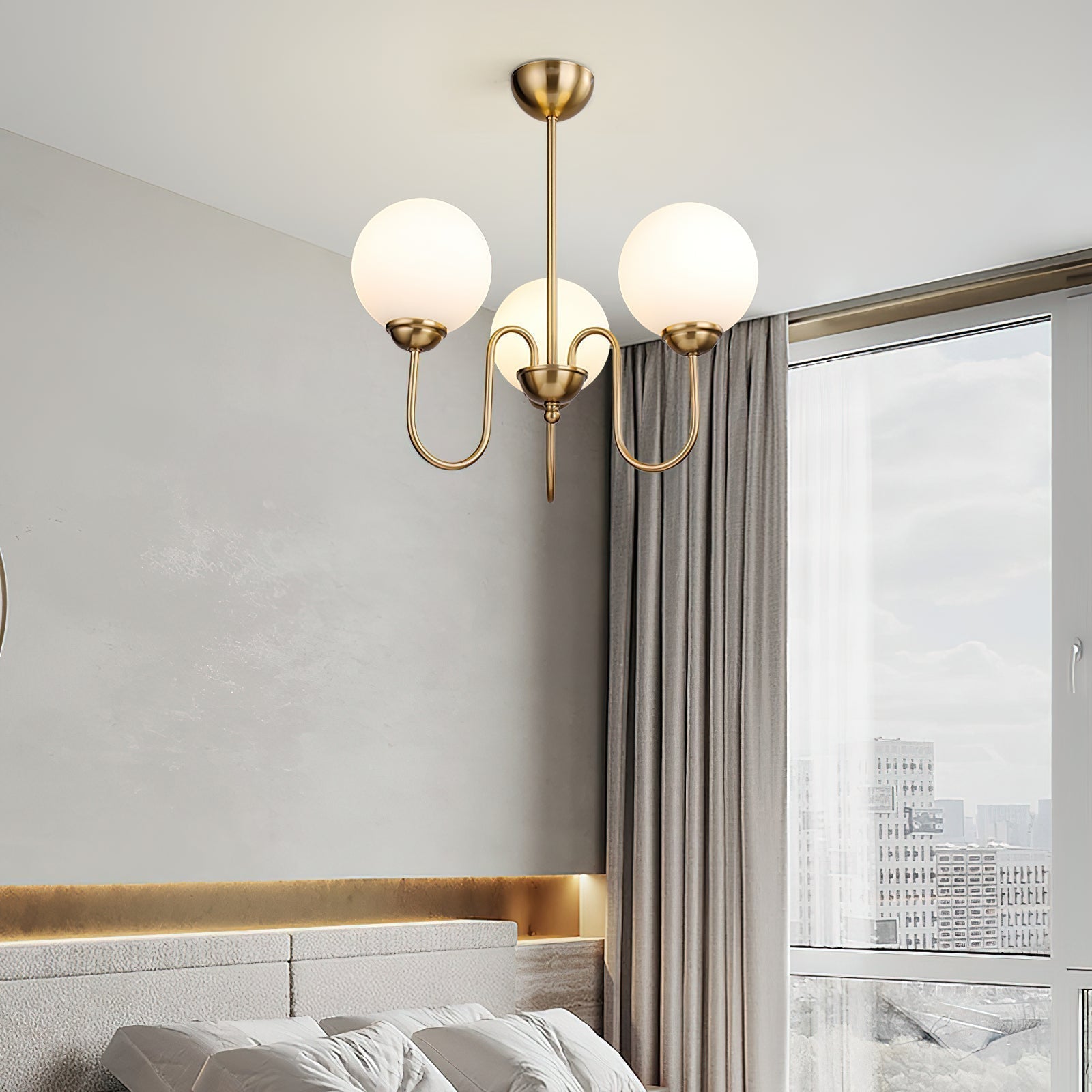 Ildorel Messing Glas Premium Nordisch Art Kronleuchter-Letslighting