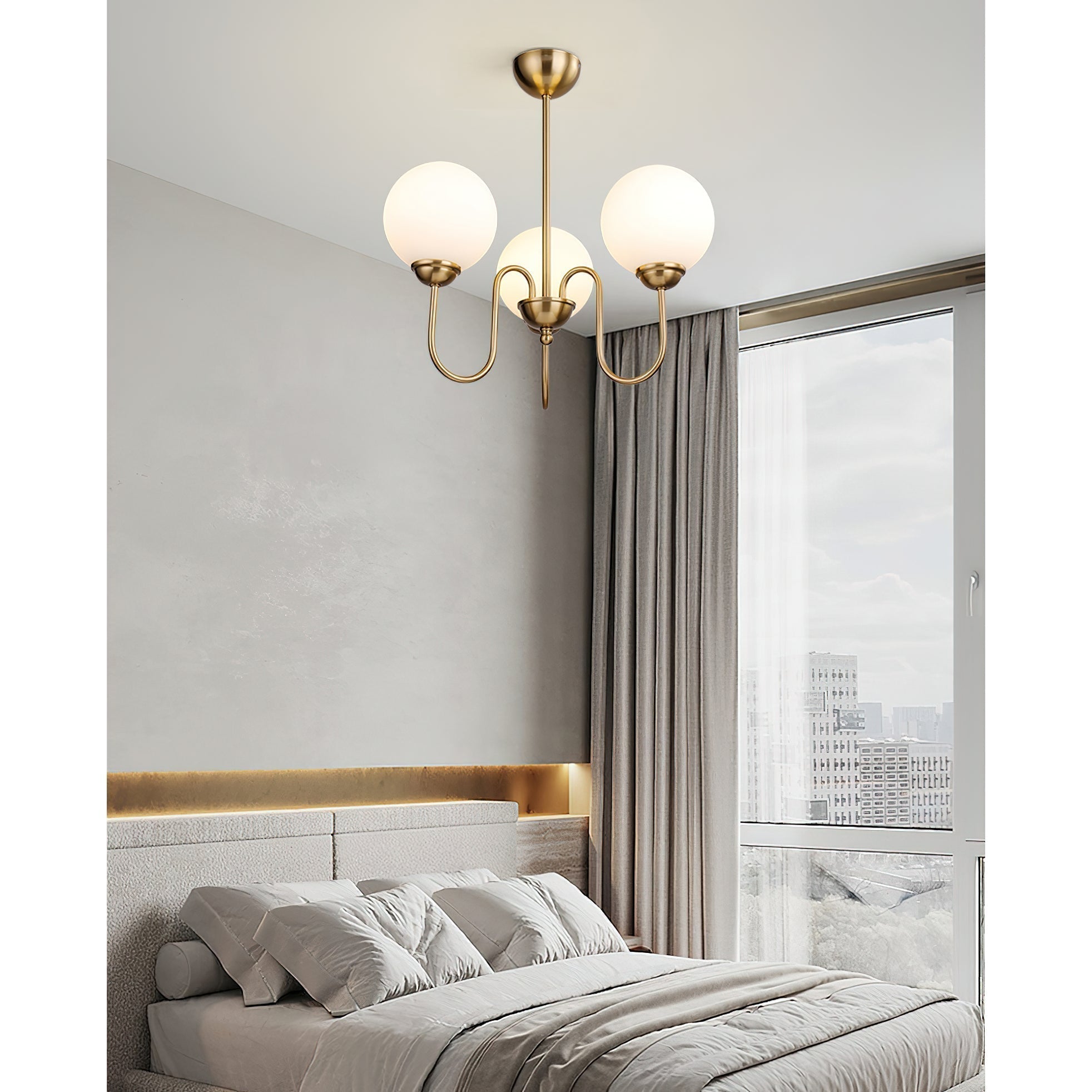 Ildorel Messing Glas Premium Nordisch Art Kronleuchter-Letslighting