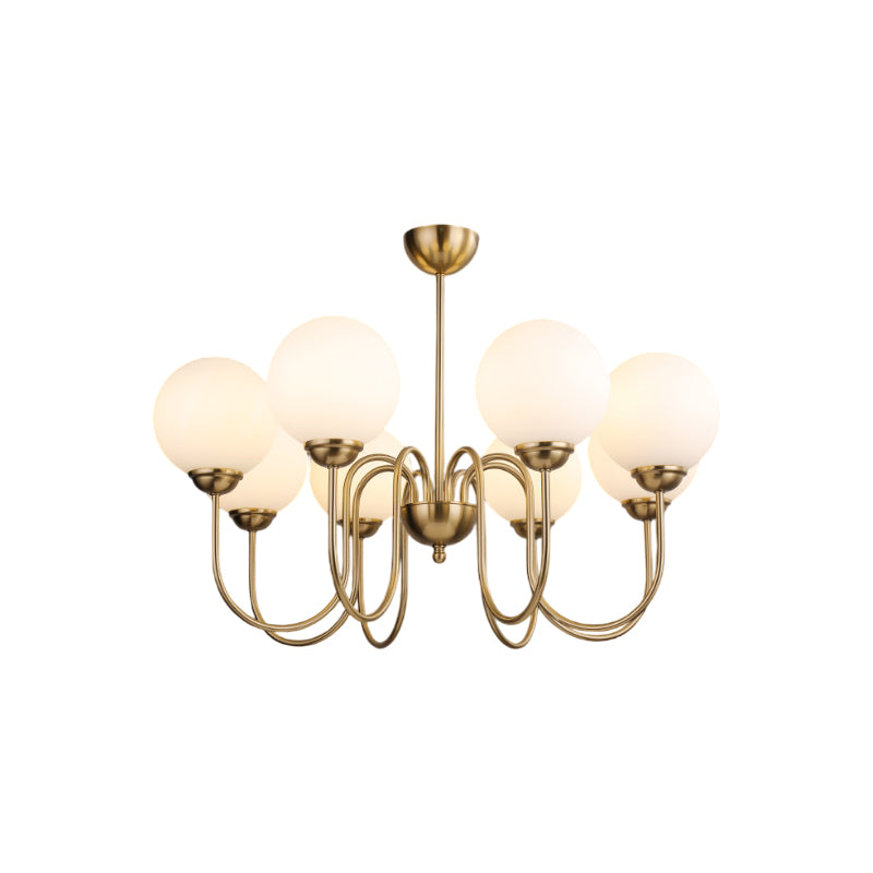 Ildorel Messing Glas Premium Nordisch Art Kronleuchter-Letslighting