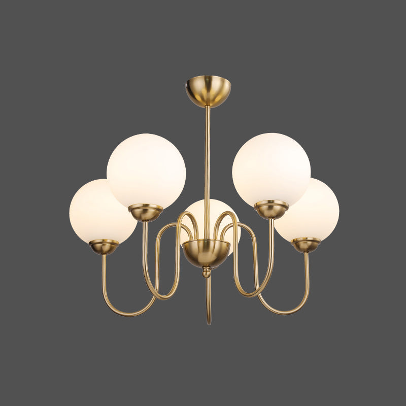 Ildorel Messing Glas Premium Nordisch Art Kronleuchter-Letslighting