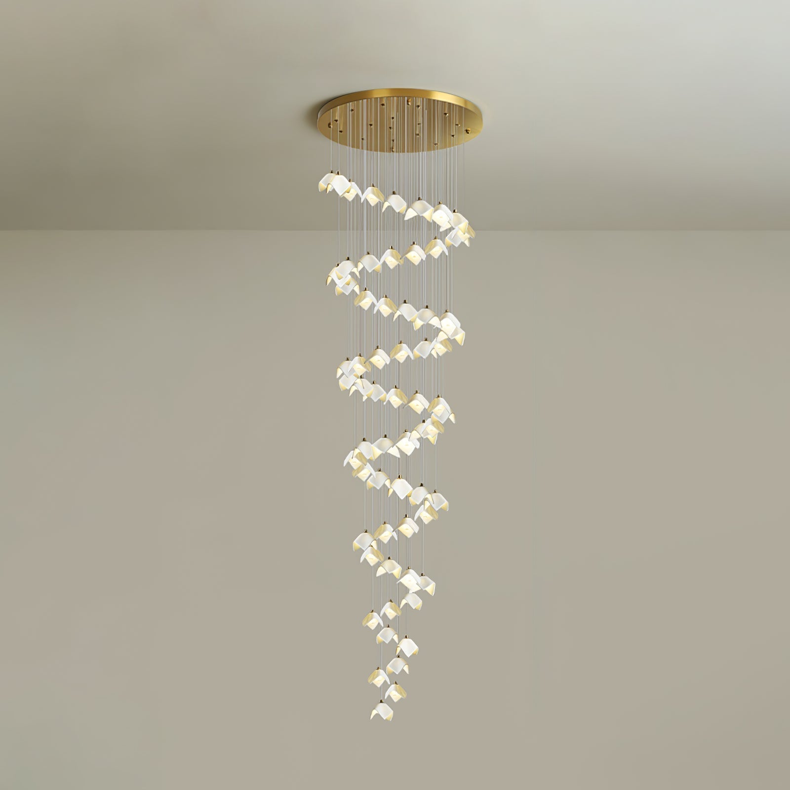 Cithayra Geometrischer Kronleuchter aus Glas und Messing-Letslighting