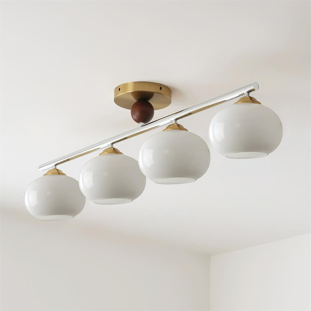 Aubrelle 4-Flammige Bernstein-Glas-Globus-Deckenleuchte-Letslighting