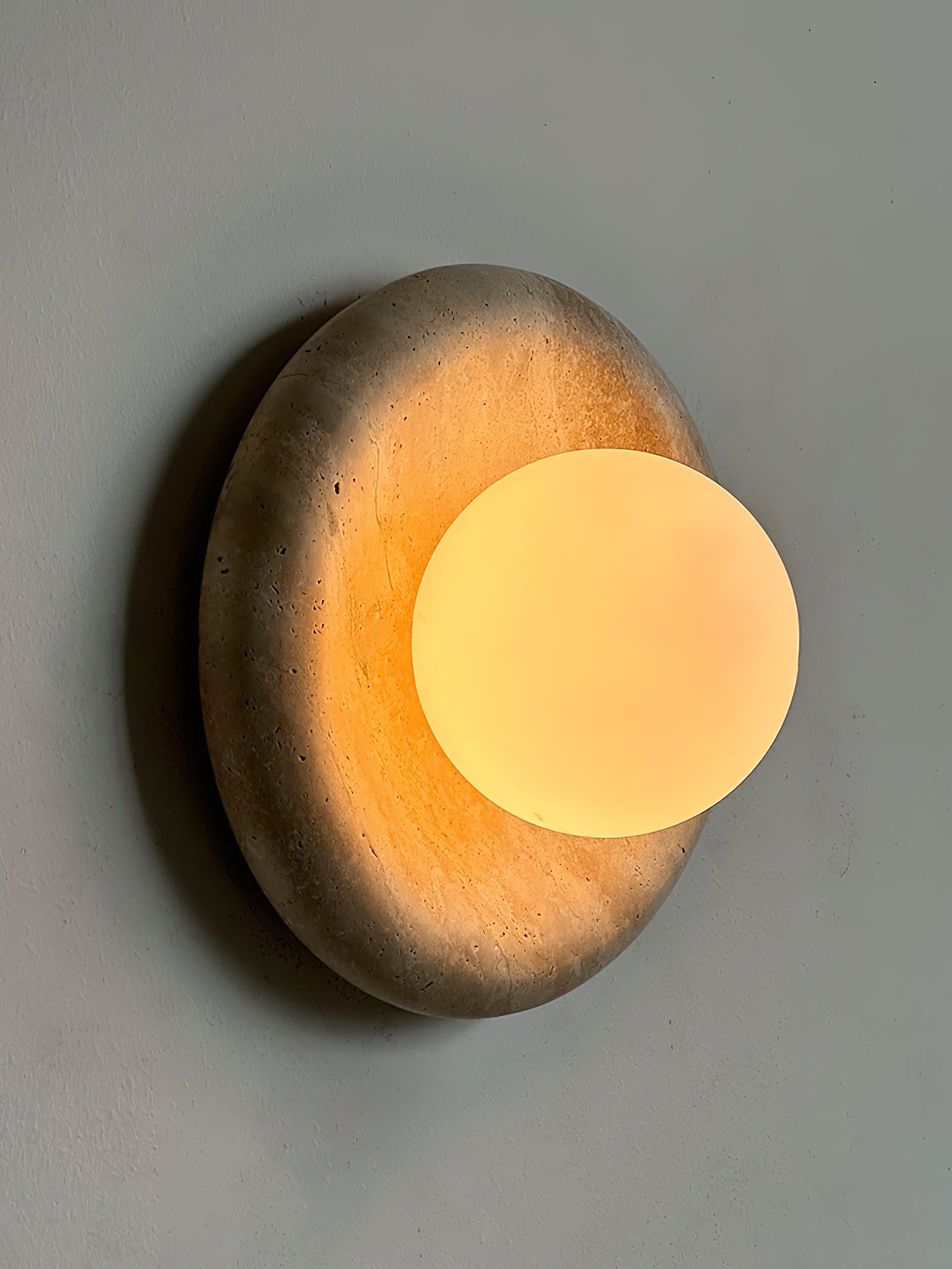 Orli Modern Minimalist Travertine Sconce Wall Lamp - Letslighting
