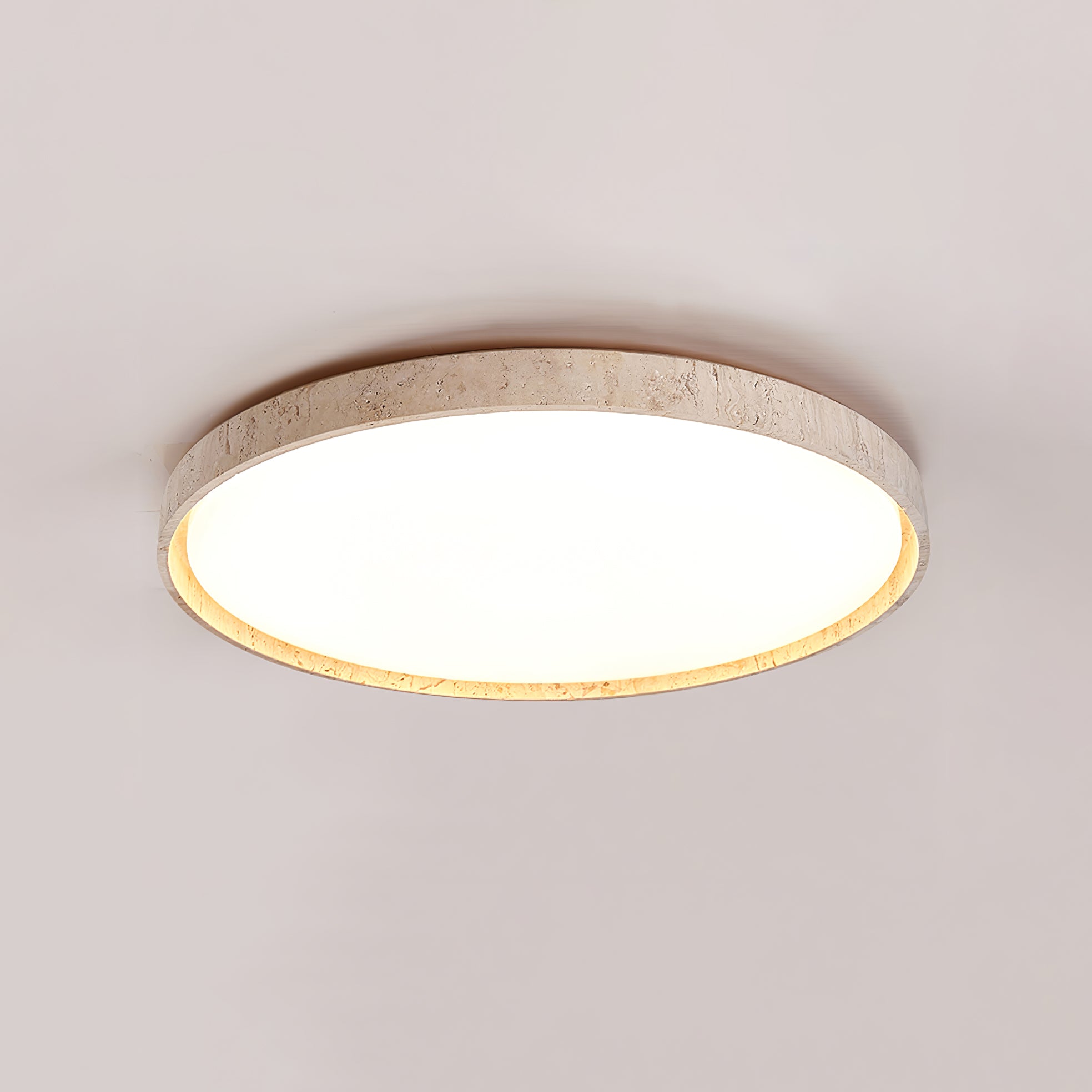 Kathy Travertine Round Ceiling Light - Neutralighting