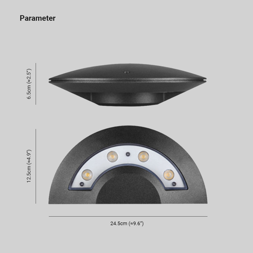 Modern Fliegende Untertasse LED Wandleuchte Außenbereich Metall&Acryl Wasserdicht