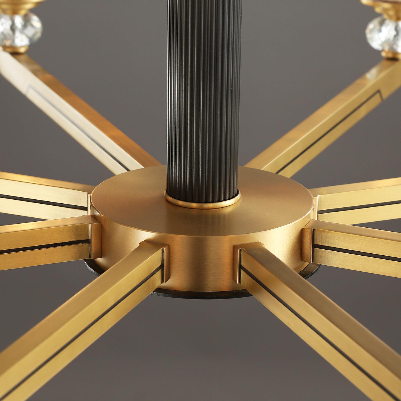 Astra Luxus Hexa Messing Kronleuchter-Letslighting