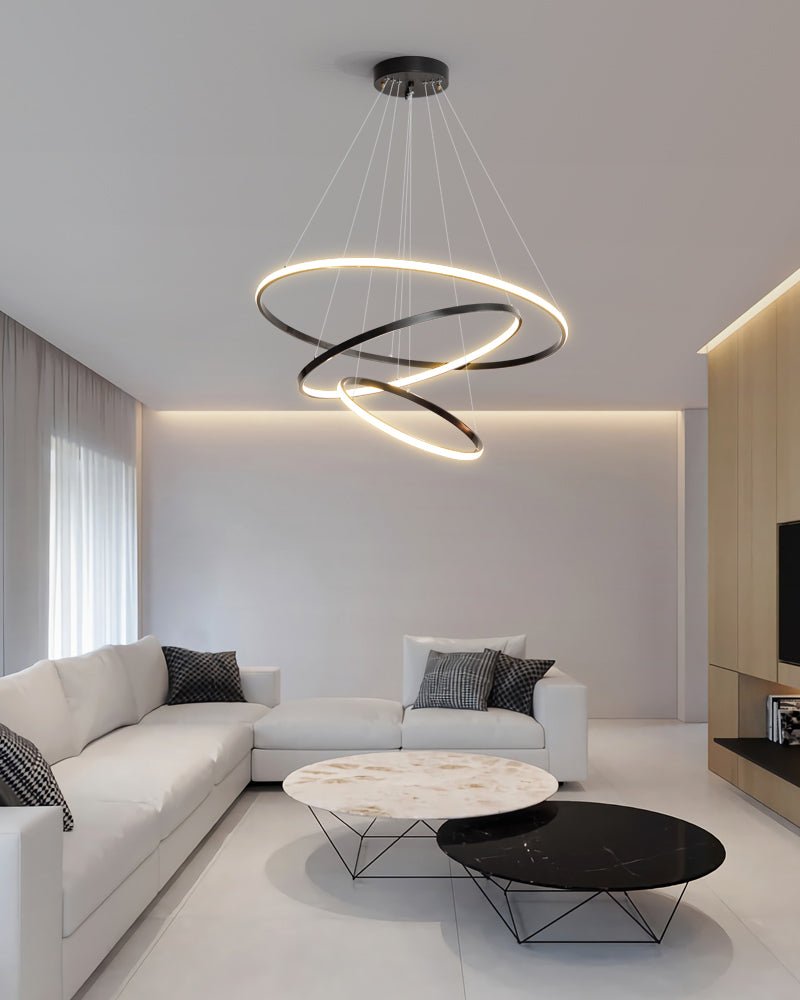 Arthaila Modern Minimalist Rings Brass Plastic Chandelier-Letslighting