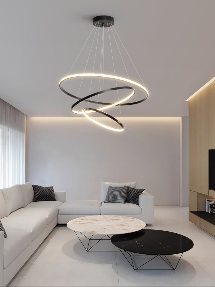 Arthaila Modern Minimalist Rings Brass Plastic Chandelier-Letslighting