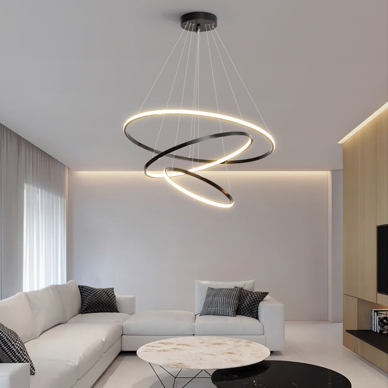 Arthaila Modern Minimalist Rings Brass Plastic Chandelier-Letslighting