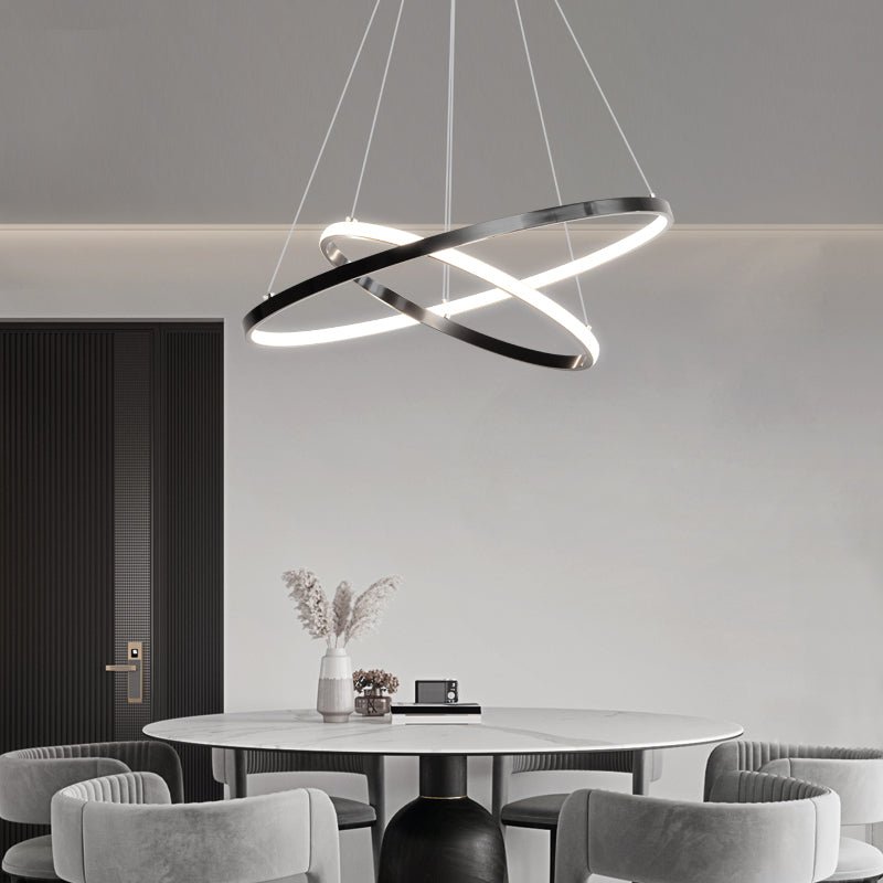 Arthaila Modern Minimalist Rings Brass Plastic Chandelier-Letslighting