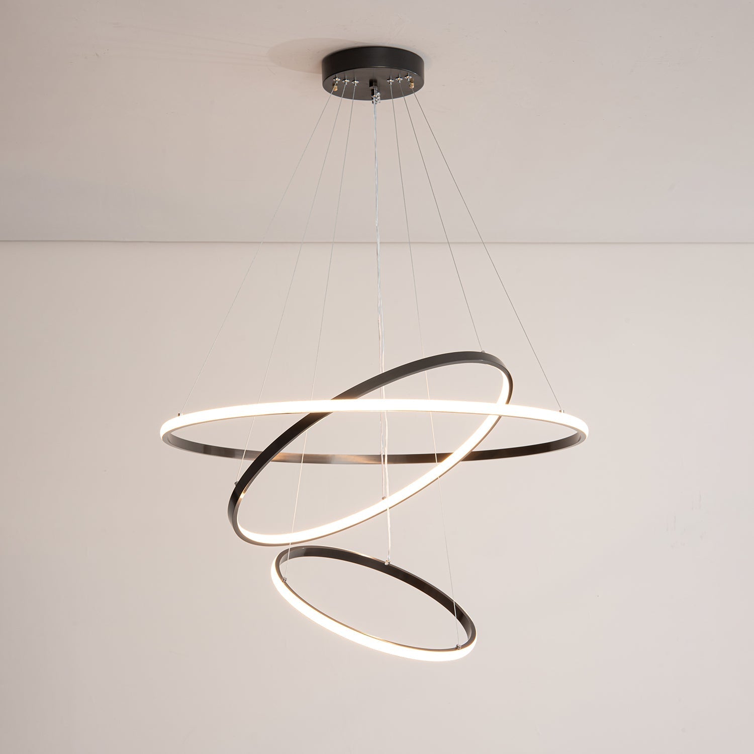 Arthaila Modern Minimalist Rings Brass Plastic Chandelier-Letslighting