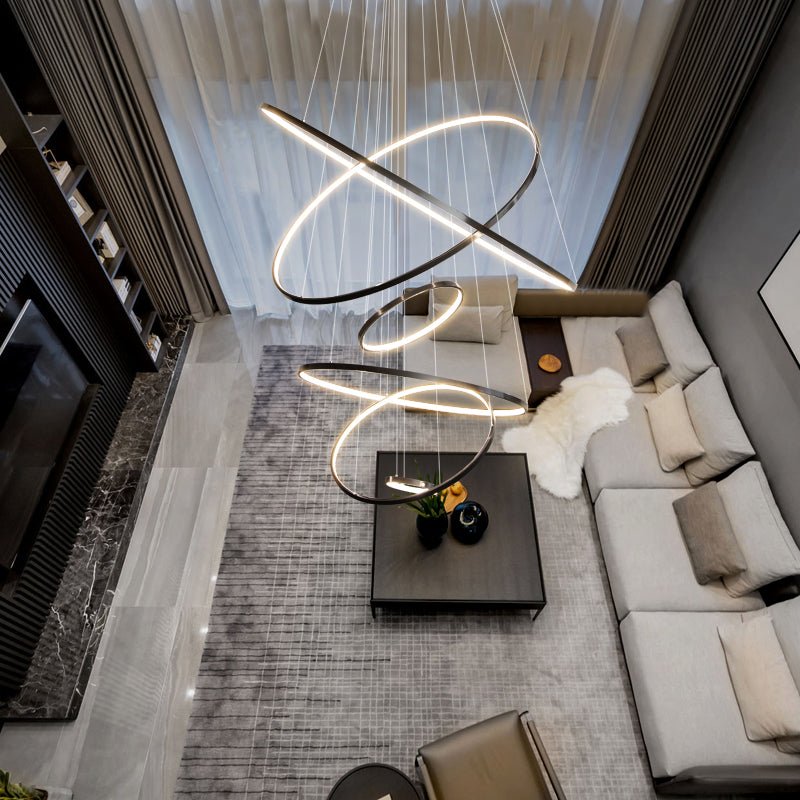 Arthaila Modern Minimalist Rings Brass Plastic Chandelier-Letslighting
