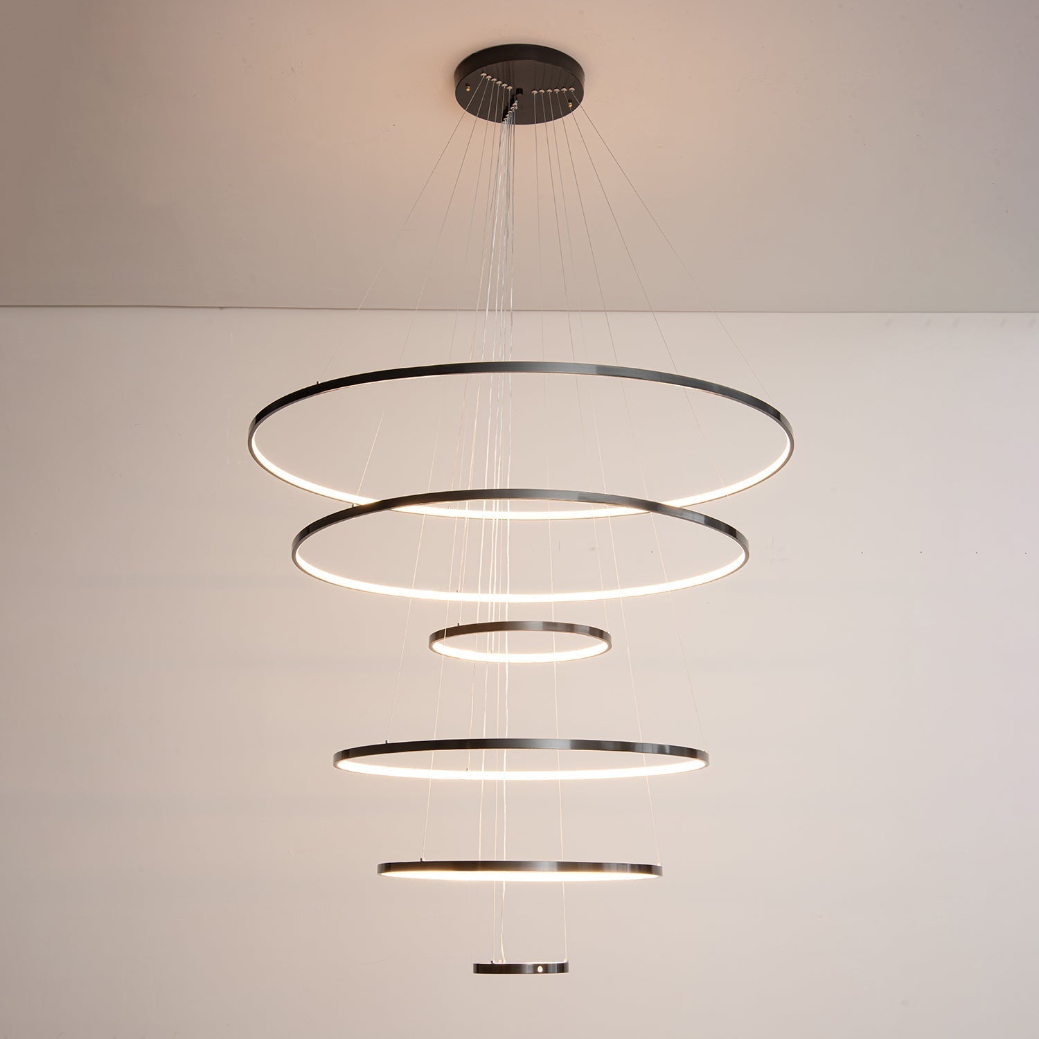 Arthaila Modern Minimalist Rings Brass Plastic Chandelier-Letslighting