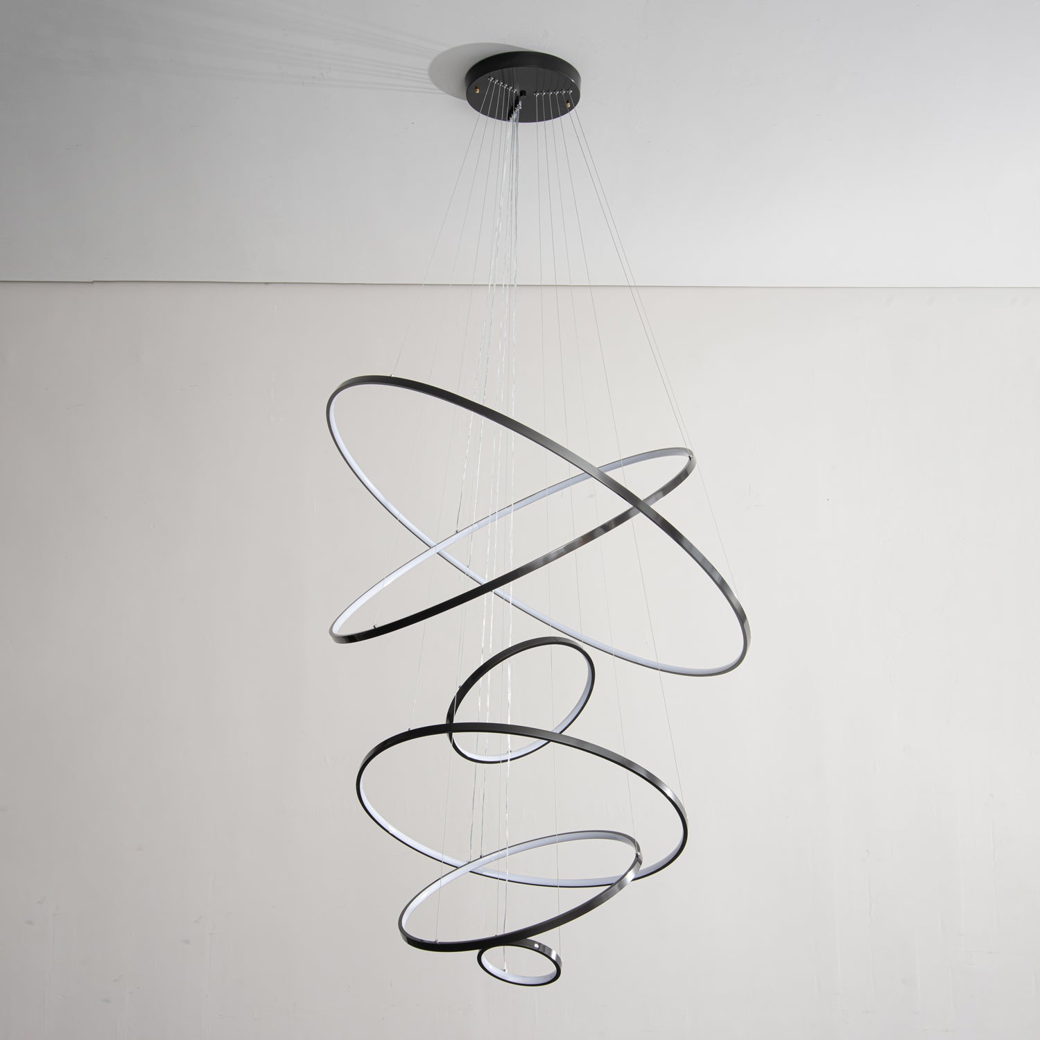 Arthaila Modern Minimalist Rings Brass Plastic Chandelier-Letslighting