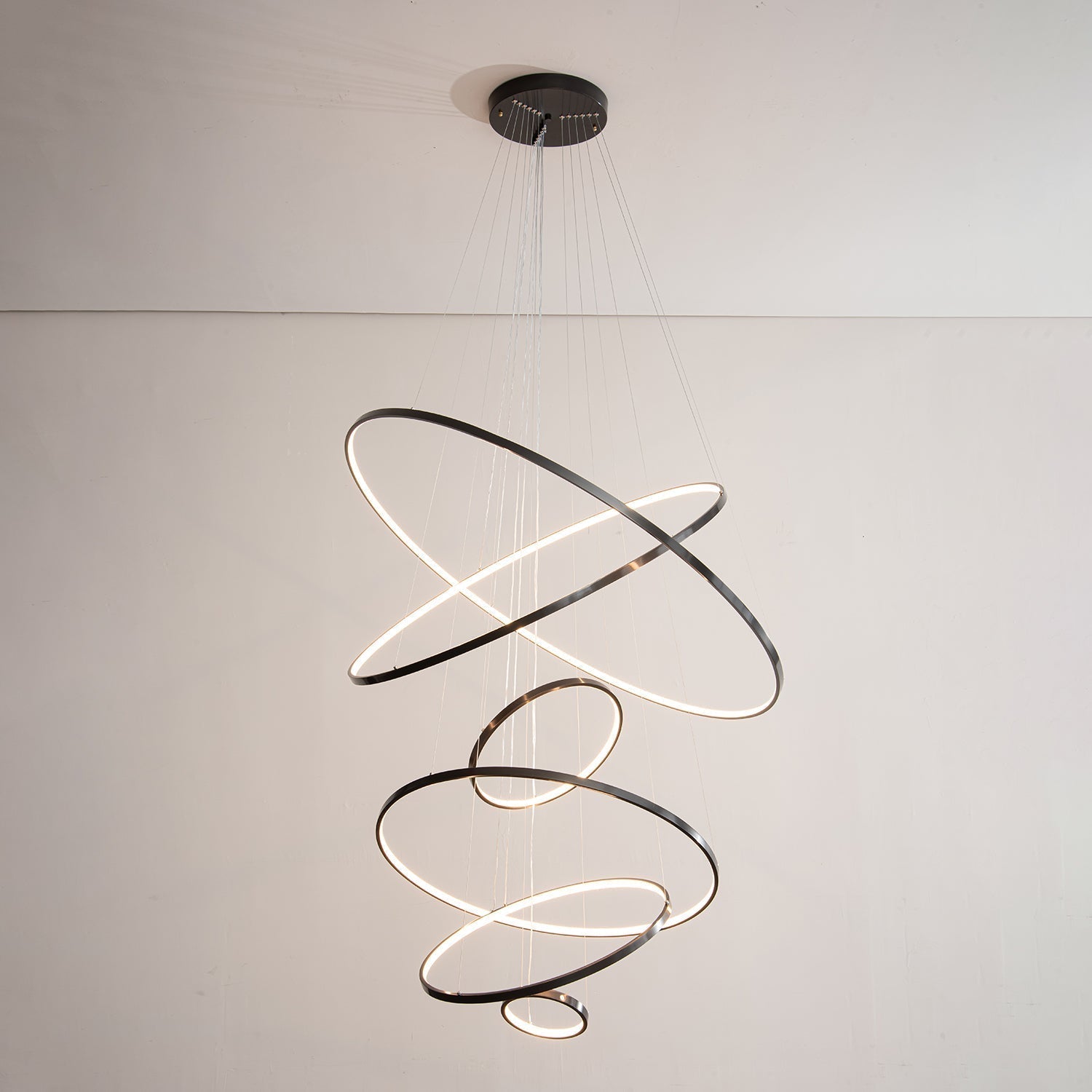 Arthaila Modern Minimalist Rings Brass Plastic Chandelier-Letslighting