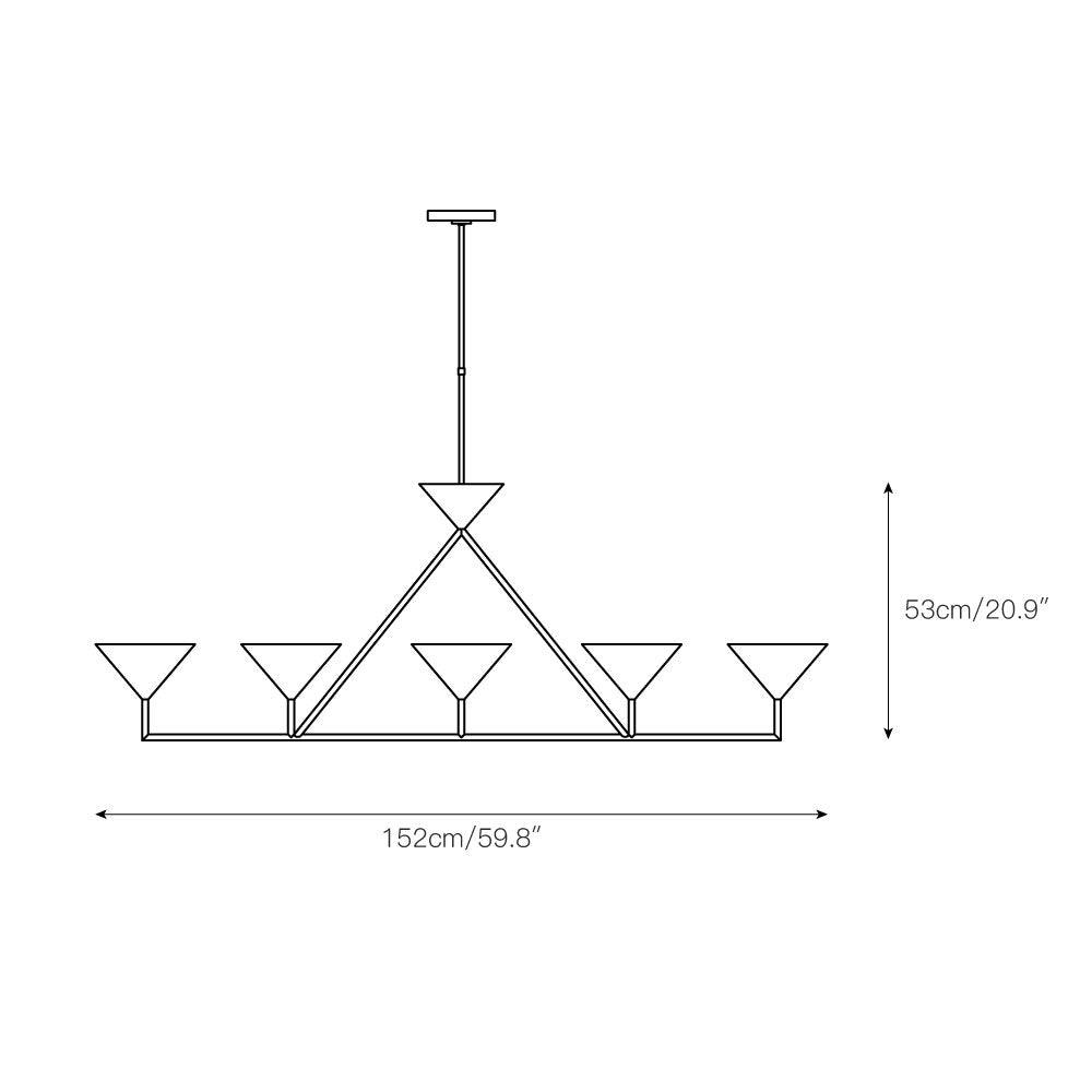 Ulveleth Modern Minimalist Linear Metal Chandelier - Letslighting