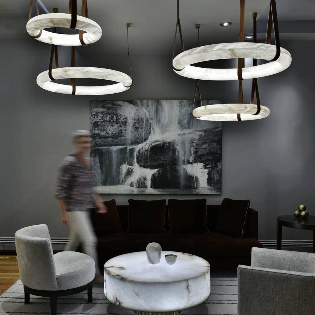 Culiris Modern Minimalist Brown Alabaster Chandelier - Letslighting