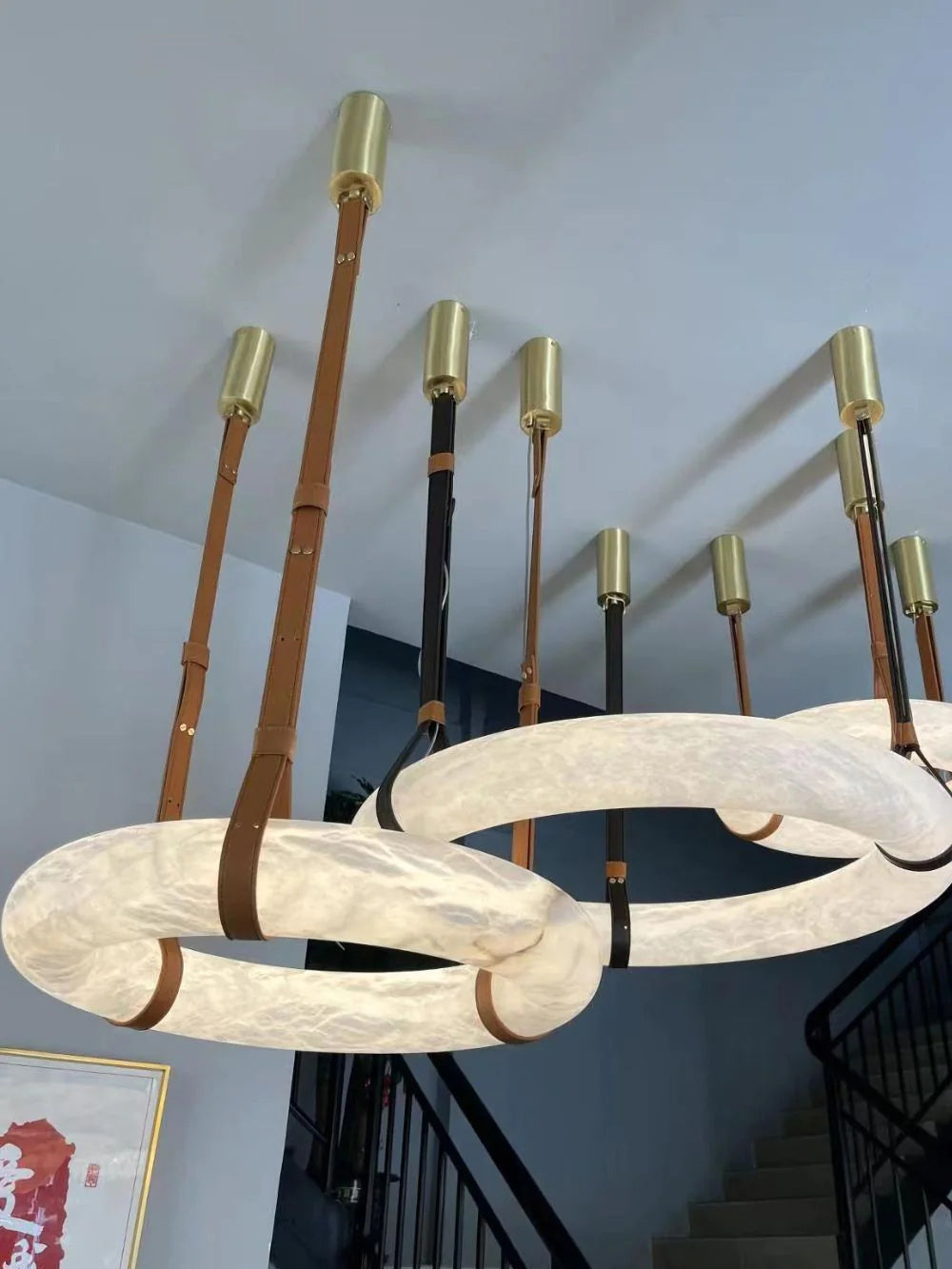 Culiris Modern Minimalist Brown Alabaster Chandelier - Letslighting