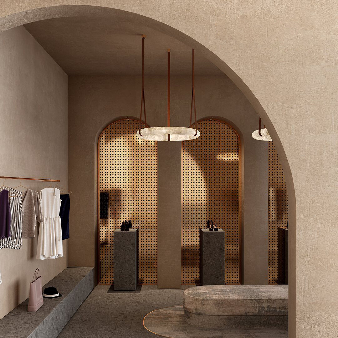 Culiris Modern Minimalist Brown Alabaster Chandelier - Letslighting