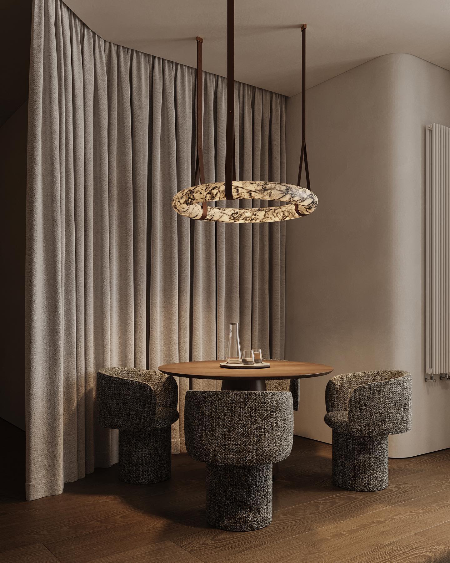 Culiris Modern Minimalist Brown Alabaster Chandelier - Letslighting