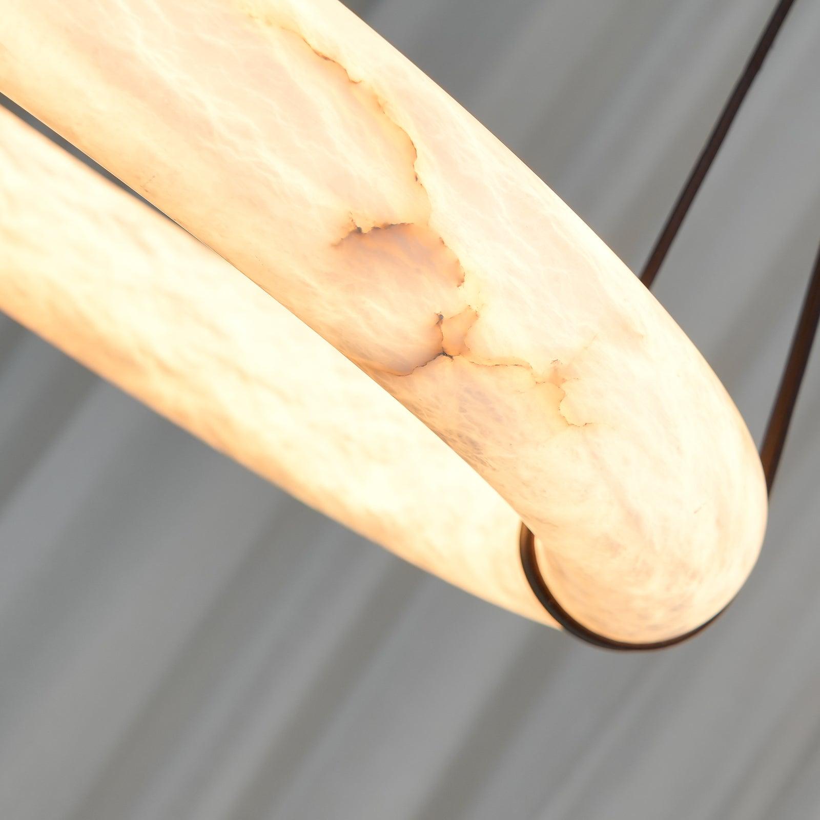 Mydorira Premium Elegance Brass Alabaster Chandelier - Letslighting