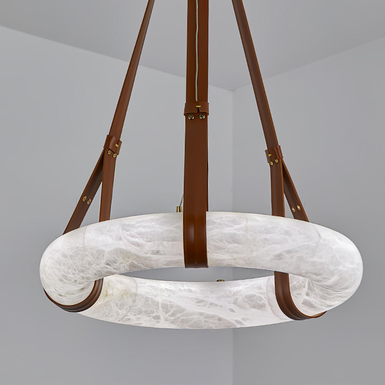 Mydorira Premium Elegance Brass Alabaster Chandelier - Letslighting